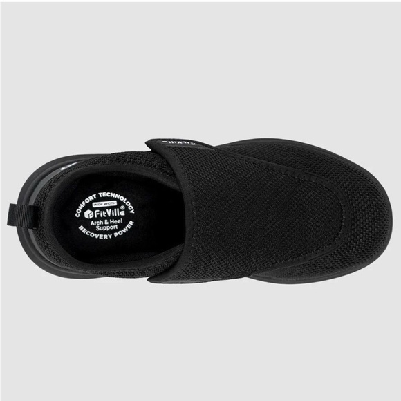 Fitville Men's EasyTop Wings V2 Black Sneakers NWOT size 9.5W - Picture 7 of 15